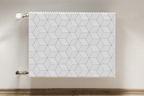 Mata dekoracyjna grzejnikowa Szare kostki 3D