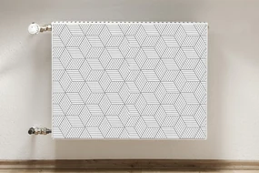 Mata dekoracyjna grzejnikowa Szare kostki 3D
