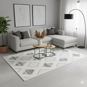 Dywan nowoczesny 3D Desire Romby kremowy 80 cm x 150 cm