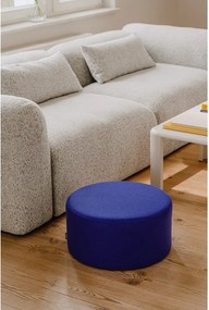 Niebieski wełniany puf Folk – noo.ma