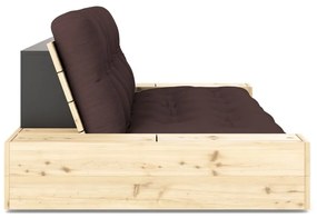 Ciemnobrązowa rozkładana sofa 244 cm Base – Karup Design