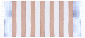 Ręcznik plażowy FARAO 90 x 180 cm w kolorze brązowo-białym