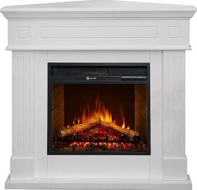 Kominek elektryczny stojący narożny FORD White, dł. 110 x gł. 63 x wys. 102 cm