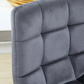 HOMCOM Hokery barowe 2 szt z podnóżkiem Retro design Stabilne i komfortowe Szary | Aosom PL