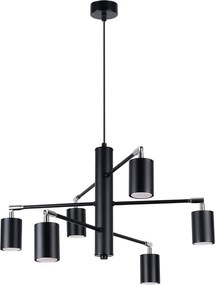 Czarny industrialny żyrandol z reflektorami - 5X A394 L5-F73