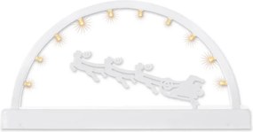 Metalowy łuk świetlny, ciepła biel, 10 diod LED, wyłącznik c