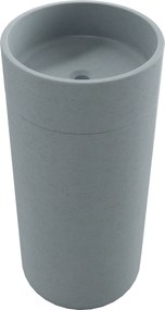 Umywalka betonowa wolostojąca bez otworu na baterię DELIS | Różne kolory : Kolor - Ciemny szary, Podłączenie syfonu - Do podłogi