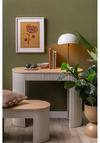 Beżowa metalowa konsola 40x100 cm Estriado – Leitmotiv