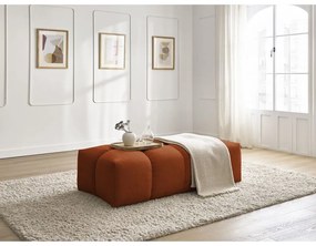 Ceglasty podnóżek z materiału bouclé Everest – Bobochic Paris