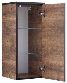 Brązowa wisząca szafka łazienkowa w dekorze dębu 30x72 cm Set 374 – Pelipal