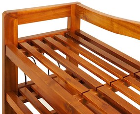 Casaria Regał na buty RUSTIC, 5 półek, 85x26x82cm, naturalna brązowa