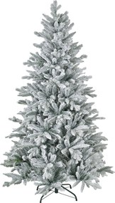 HOMCOM Choinka 180 cm, pokryta śniegiem, ognioodporna, z metalową podstawą, formowalne gałęzie, Zielona | Aosom PL