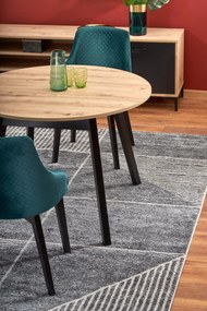 Rozkładany stół w stylu loft Ruben dąb artisan/czarny