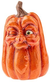 Dekoracja jesienna Dynia z twarzą, 20 x 32 cm, magnez