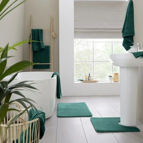 Ciemnozielone bawełniane ręczniki frotte zestaw 6 szt. Anti-Bacterial – Catherine Lansfield