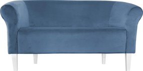 Sofa Milo tkanina Welur wygodna sofa tapicerowana do salonu i poczekalni : Kolor nogi - Biała, Kolor tkaniny - VELVET - MG33, Typ tkaniny - Velvet, Wysokość nogi - 20 cm