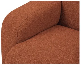 Brązowy narożnik z materiału bouclé (prawostronny) Molino – Micadoni Home