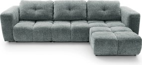 Masseno Narożnik ARTE z funkcją spania i pojemnikiem na pościel Narozniki L, Rozkładana sofa - Szary, BELLO 35