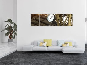Obraz - Zegar na dworcu (170x50 cm)