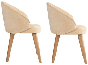 Zestaw krzeseł do jadalni Bentley Beige and Light Oak, 2 szt.