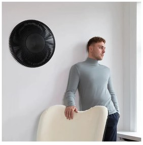 Czarna lampa sufitowa z litego drewna dębowego ø 35 cm Clava Up – UMAGE
