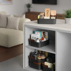 Czarny organizer łazienkowy z plastiku z recyklingu Bellwood – Umbra