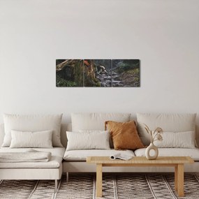 Obraz - W lesie (z zegarem) (90x30 cm)