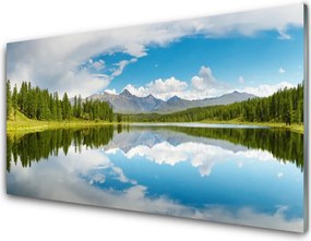 Szkło nad Blatem Harmonijny Pejzaż Alpejski