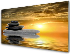 Panel Kuchenny Zachód Słońca Nad Skalistym Brzegiem