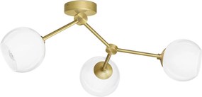Złota niska lampa z 3 kloszami G-S3K