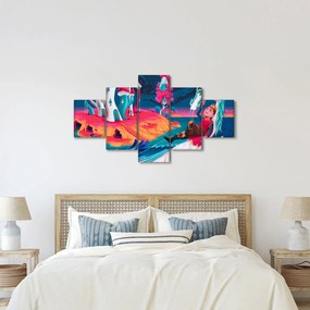 Obraz - Książę i smocza księżniczka (125x70 cm)