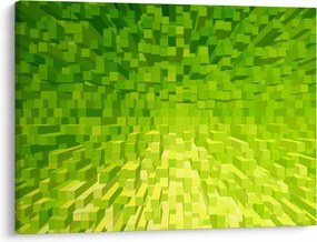 Obraz żółto-zielonych kostek (70x50 cm)