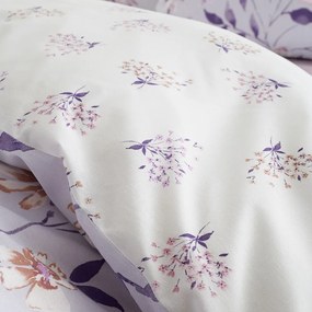 Biało-fioletowa pościel dwuosobowa 230x220 cm Isadora Floral – Catherine Lansfield