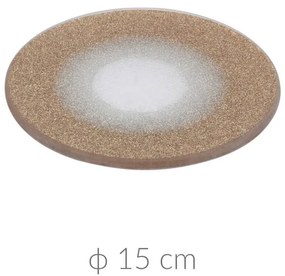 Talerz dekoracyjny, złoty brokatowy, ø 15 cm