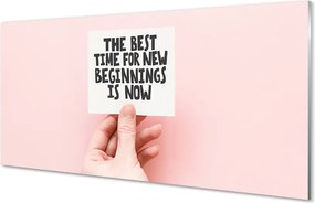 Szklany Panel Napis na Dłoni