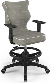 Obrotowe krzesło do biurka Duo Black rozmiar 6 (159-188 cm) z podnóżkiem