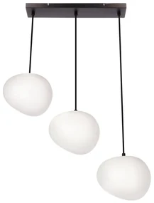 Czarno-biała lampa wisząca Stones – Candellux Lighting