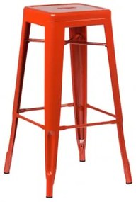 Wysokie, Sztaplowane Krzesło Stalowe Lix Czerwonawo-pomarańczowy & ↑75 Cm - Sklum