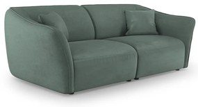 Turkusowa sofa z materiału bouclé 206 cm Tokyo – Cosmopolitan Design