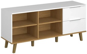 Biała skandynawska półotwarta komoda N3-P98