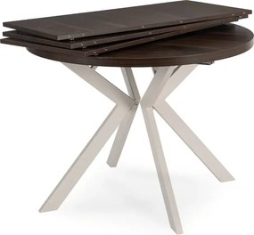 Stół Okrągły Rozkładany LUKAS 100-250 cm Orzech/Kaszmir Nowoczesny