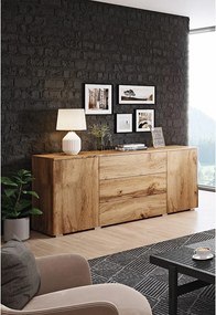 Komoda 150 cm mat do salonu – nowoczesna komoda z szufladami i szafkami wotan