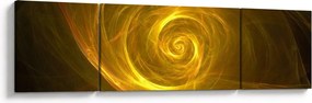 Obraz abstrakcyjnej żółtej spirali (170x50 cm)