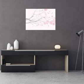 Obraz - Różowe kwiaty (70x50 cm)