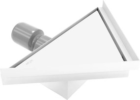 Mexen Flat-T M13 wpust podłogowy trójkątny 20 x 20 cm, biały - 1210320