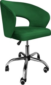 Fotel obrotowy AURA tkanina Welur krzesło biurowe : Kolor Stelaża - Chrom, Kolor tkaniny - VELVET - MG25, Typ siedziska - Siedzisko obrotowe 360°, Typ tkaniny - Velvet