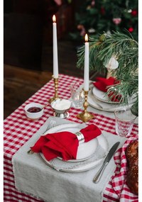 Lniany obrus 140x140 cm Red Gingham – Linen Tales