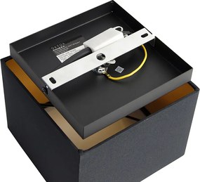 Nowoczesna lampa sufitowa czarna ze złotem - VT