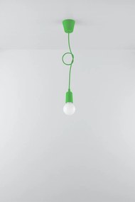 Zielona loftowa lampa wisząca na przewodzie - EX541-Elris