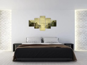 Obraz westernowego miasteczka (125x70 cm)